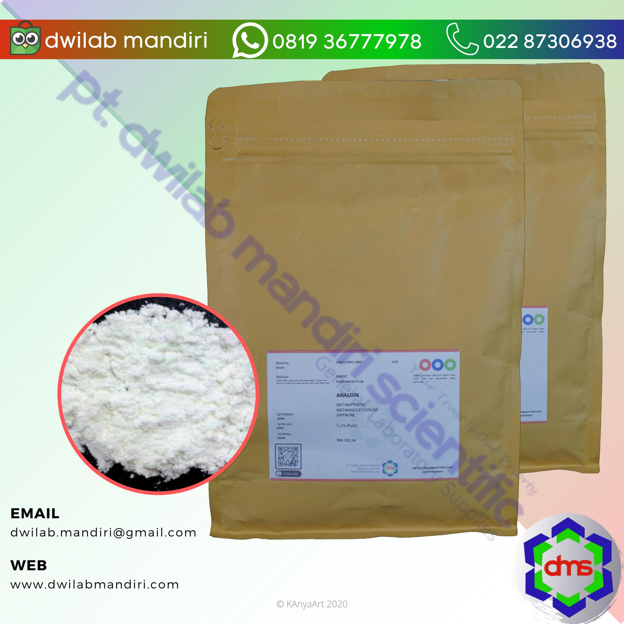 Belanja Analgin Pulv / Metamizole / Methampiron Serbuk 500g Lc di Pt. Dwilab  Mandiri Scientific | SIPLah Blibli